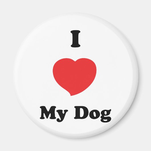 私は犬を愛している マグネット (正面)