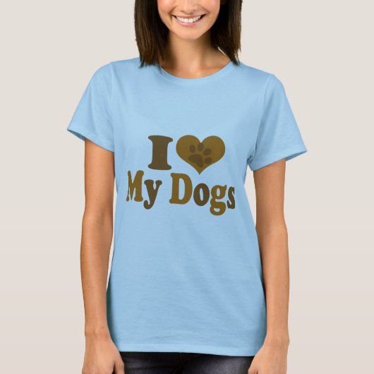 私は犬を愛している Tシャツ (正面)