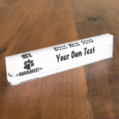 私は犬を愛します デスクネームプレート (側面)