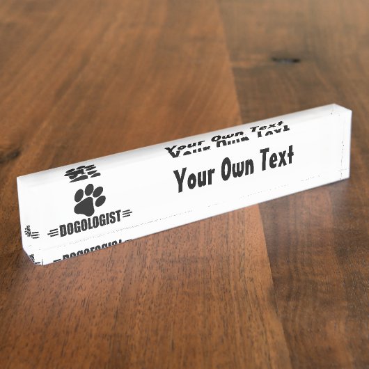 私は犬を愛します デスクネームプレート (側面)