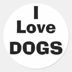 私は犬を愛します ラウンドシール