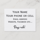 私は犬を放ちました! 名刺 (裏面)