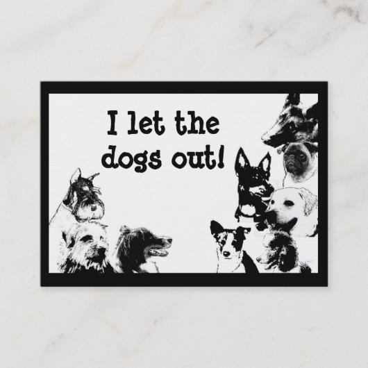 私は犬を放ちました! 名刺 (正面)