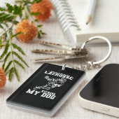 私は犬を遊ラクロスして飼いたい キーホルダー (正面右)