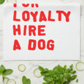 私は犬を雇うロイヤリティのお金を稼ぐ キッチンタオル (折り畳み)