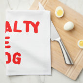 私は犬を雇うロイヤリティのお金を稼ぐ キッチンタオル (四つ折り)