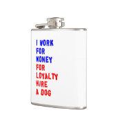 私は犬を雇うロイヤリティのお金を稼ぐ フラスク (左)