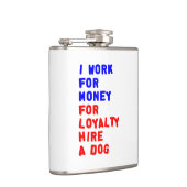 私は犬を雇うロイヤリティのお金を稼ぐ フラスク (右)