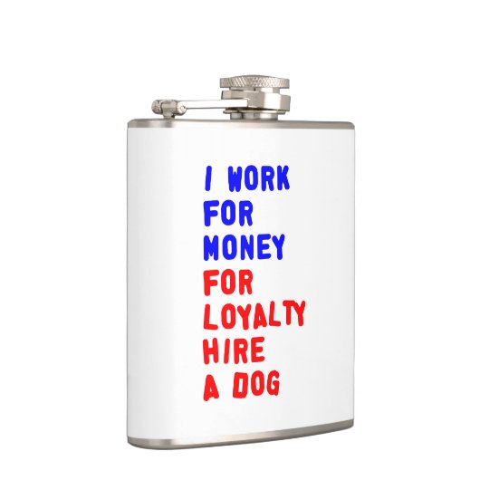 私は犬を雇うロイヤリティのお金を稼ぐ フラスク (右)