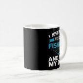私は犬を飼って魚釣りに行きたい コーヒーマグカップ (正面右)