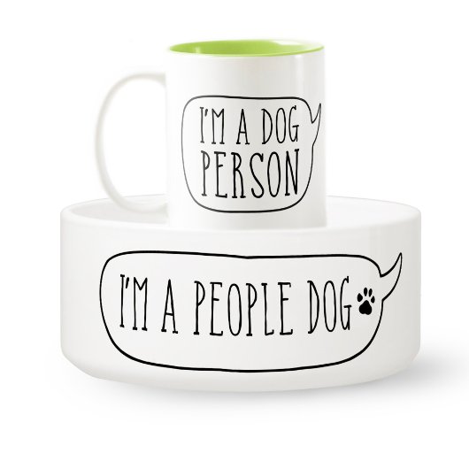 私は犬派だ |写真パーソナライズされたの追加 ツートーンマグカップ