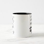 私は犬独身のを持っていない コーヒーマグカップ (中央)