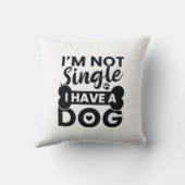私は犬独身のを飼っていない クッション (裏面)