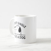 私は犬独身のを飼っていない コーヒーマグカップ (正面左)