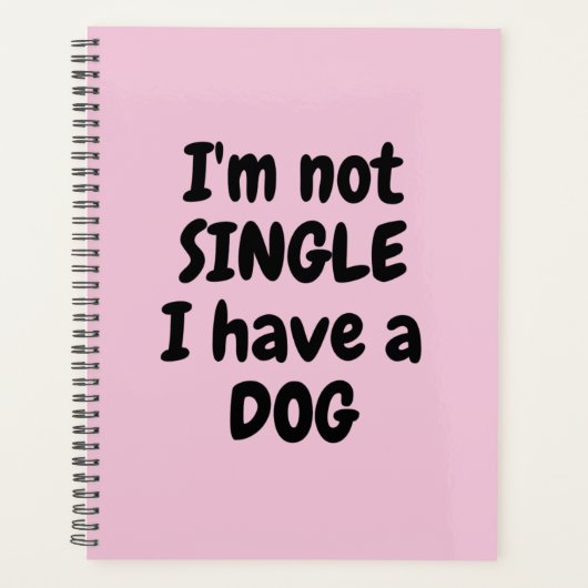 私は犬独身のを飼っていない プランナー手帳 (正面)
