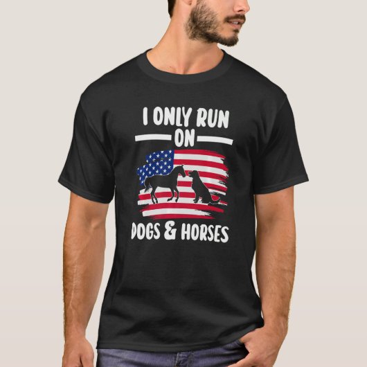 私は犬走と馬の馬のプレミアムだ Tシャツ (正面)