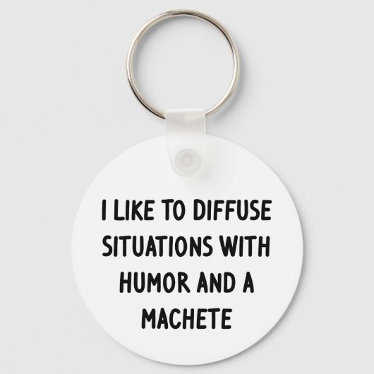 私は状況を拡散するのが好きだ キーホルダー (正面)