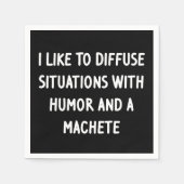 私は状況を拡散するのが好きだ スタンダードカクテルナプキン (正面)