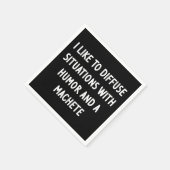 私は状況を拡散するのが好きだ スタンダードカクテルナプキン (角)