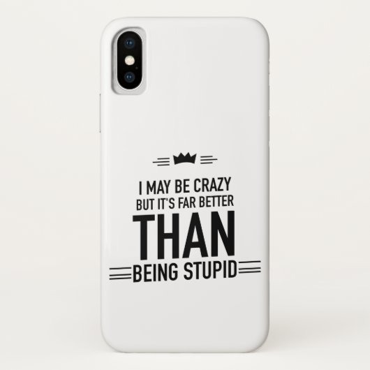私は狂っているかもしれない文字のiPhone Xケース Case-Mate iPhoneケース (裏面)