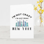 私は狂ってなんかいない、ただニューヨーク出身なだけだ カード (黄色い花)