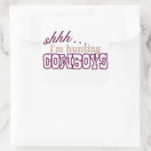 私は狩りカウボーイズのステッカー スクエアシール (バッグ)