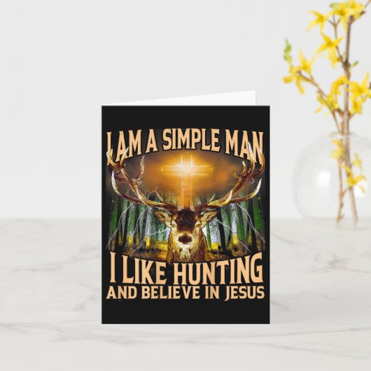 私は狩りシンプルとジェインの好きな信じの男だ カード (黄色い花)