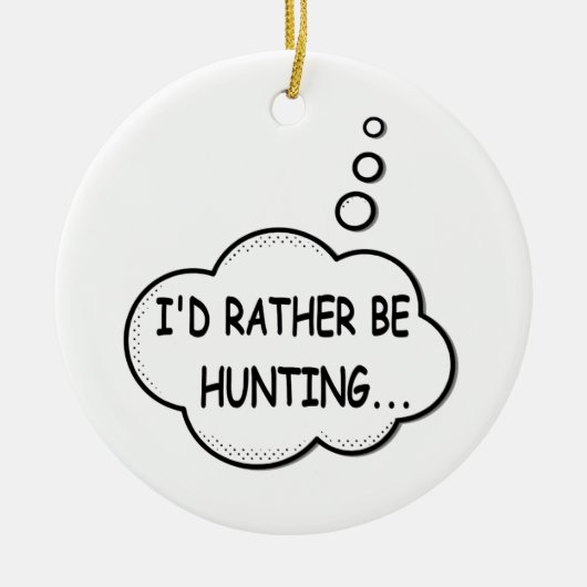 私は狩り セラミックオーナメント (正面)