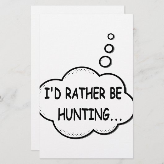 私は狩り 便箋 (正面/裏面)