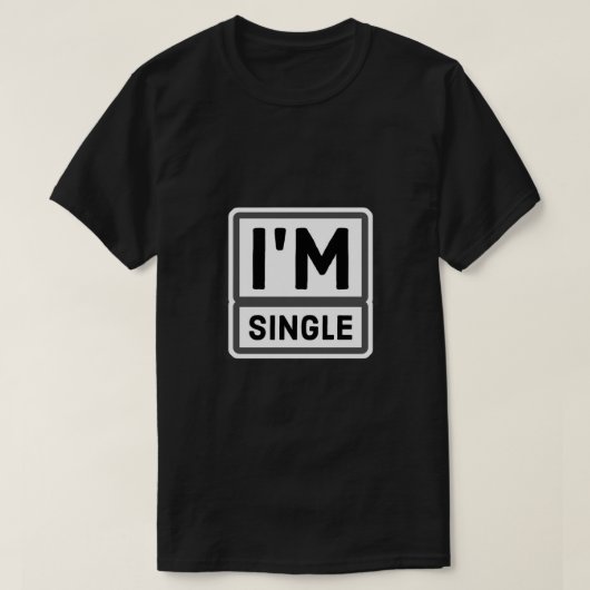 私は独身の Tシャツ (デザイン正面)