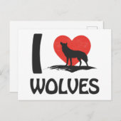 私は狼が大好き ポストカード (正面/裏面)