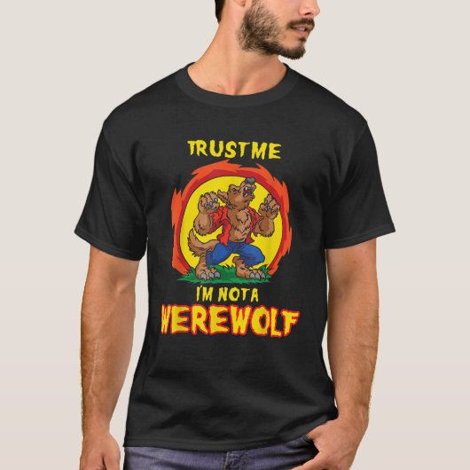 私は狼男ではないと信じて オオカミの遠吠え Tシャツ (正面)