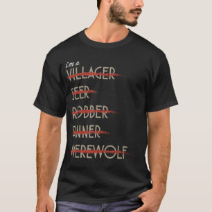 私は狼男のデザインのボードゲーム対応のゲーミング リトロ Tシャツ