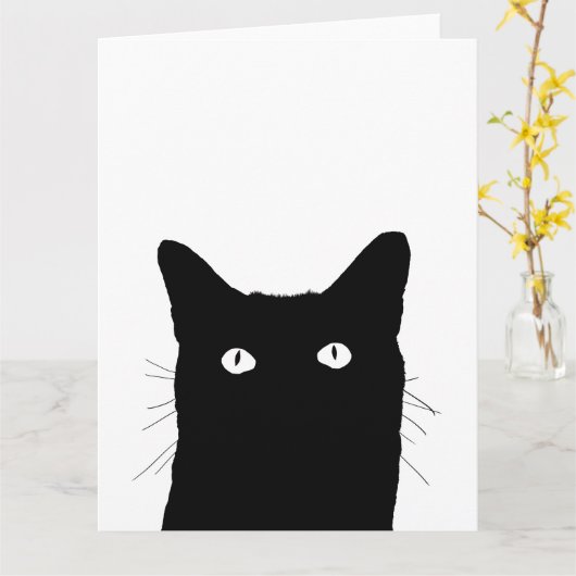 私は猫があなたの色の背景を選ぶためにクリック見ます カード (黄色い花)