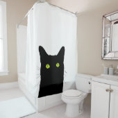 私は猫があなたの色の背景を選ぶためにクリック見ます シャワーカーテン (インサイチュ)