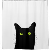 私は猫があなたの色の背景を選ぶためにクリック見ます シャワーカーテン (正面)