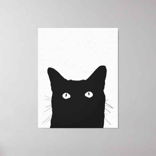 私は猫があなたの色の装飾を選ぶためにクリック見ます キャンバスプリント (正面)