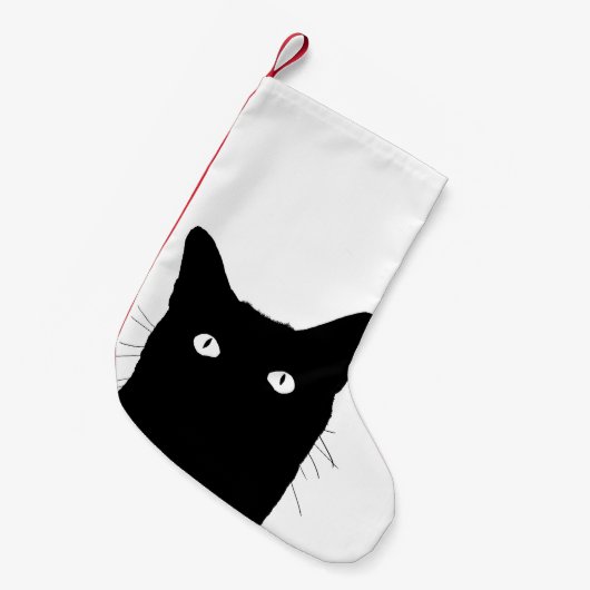 私は猫があなたの色の装飾を選ぶためにクリック見ます スモールクリスマスストッキング (正面 (吊り時))