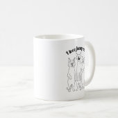 私は猫がおもしろい大好き。猫好きに最適 コーヒーマグカップ (正面右)