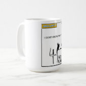 私は猫がなぜunfollowedか- CoffeeMugを知りません コーヒーマグカップ (正面左)