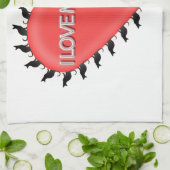 私は猫が大好きだ キッチンタオル (折り畳み)