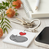 私は猫が大好きだ キーホルダー (正面右)