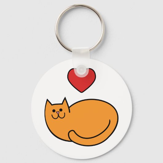 私は猫が大好きだ キーホルダー (正面)
