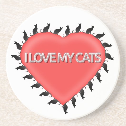 私は猫が大好きだ コースター (正面)