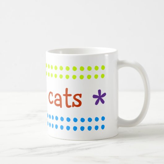 私は猫が大好きだ コーヒーマグカップ (右)