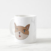 私は猫が大好きだ コーヒーマグカップ (正面左)