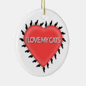 私は猫が大好きだ セラミックオーナメント (右)