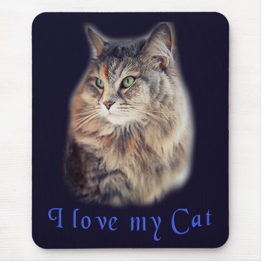 私は猫が大好きだ マウスパッド (正面)