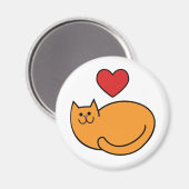 私は猫が大好きだ マグネット (正面/裏面)