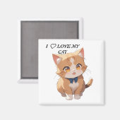 私は猫が大好きだ マグネット (正面/裏面)